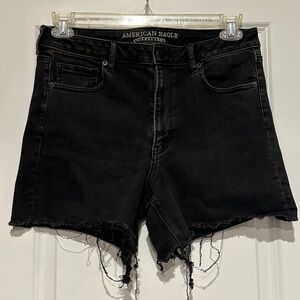 American Eagle Outfitters Super Super Stretch Black Denim Shorts